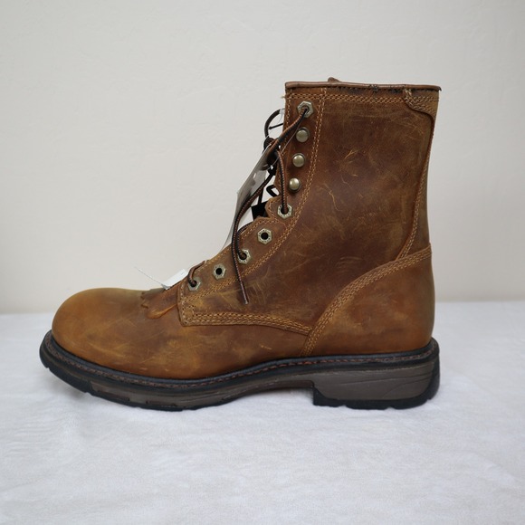 Ariat WorkHog 8" Composite Toe Work Boots Brown Leather Mens 10D - Picture 5 of 16